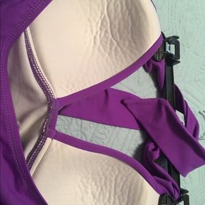 Purple Tankini with bikini bottom